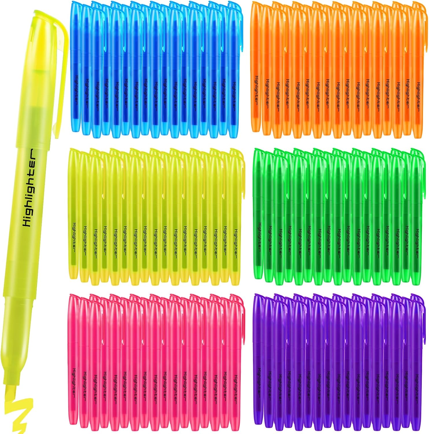YOTNUS Highlighters Assorted Colors Bulk, 30 Pcs Pastel Highlighters Bulk with 6