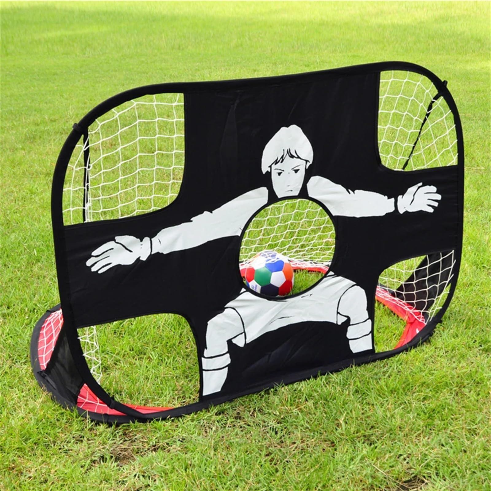 Porta da calcio pieghevole Porta da calcio pieghevole 2 in 1 portatile Piccola rete leggera for interni ed esterni