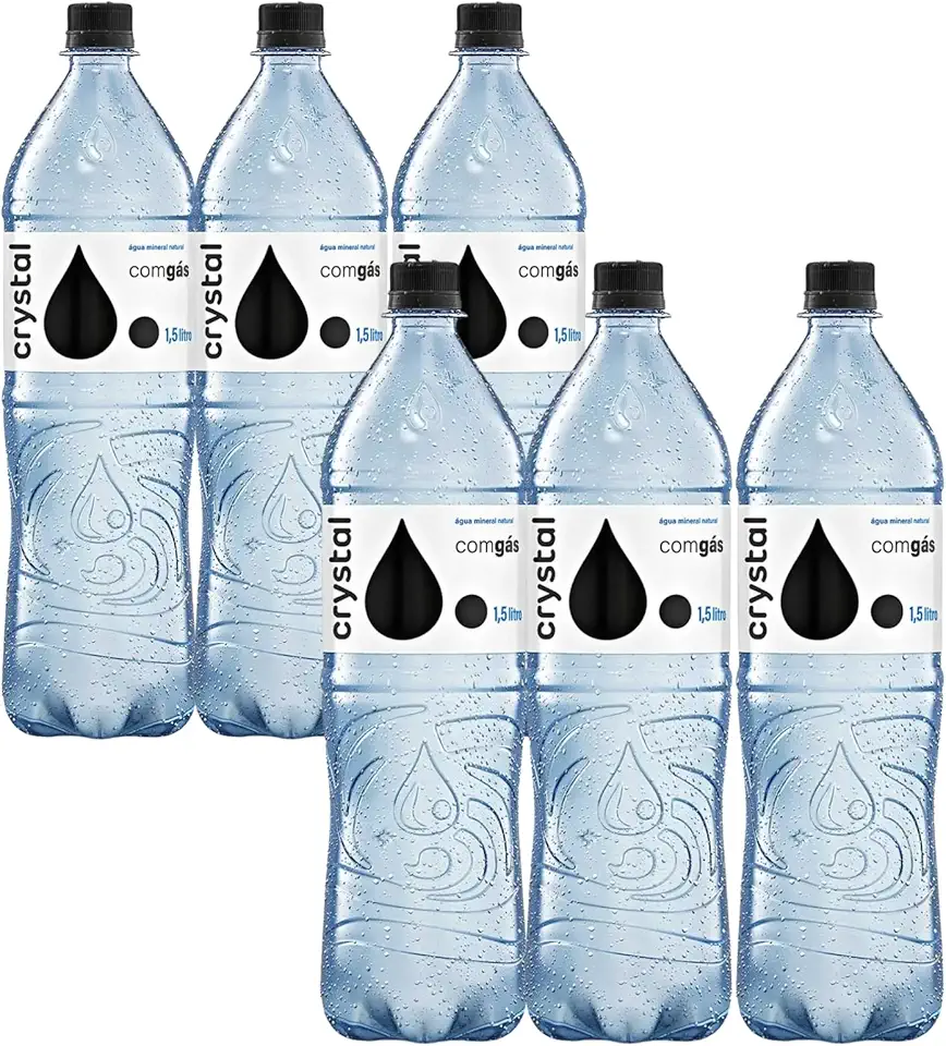 Água Crystal 1,5 Litros – Pack com 6 Unidades (Água com Gás Crystal 1,5 Litros – Pack com 6 Unidades)
