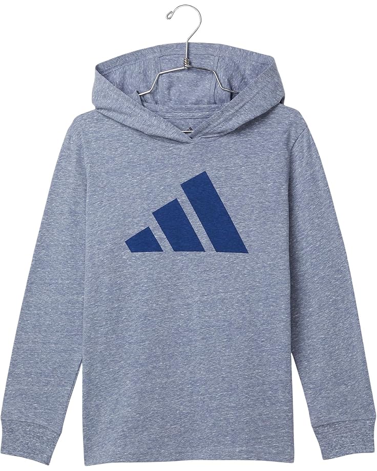 adidas Kids Snow Heather Hooded Tee (Big Kid) - Main View
