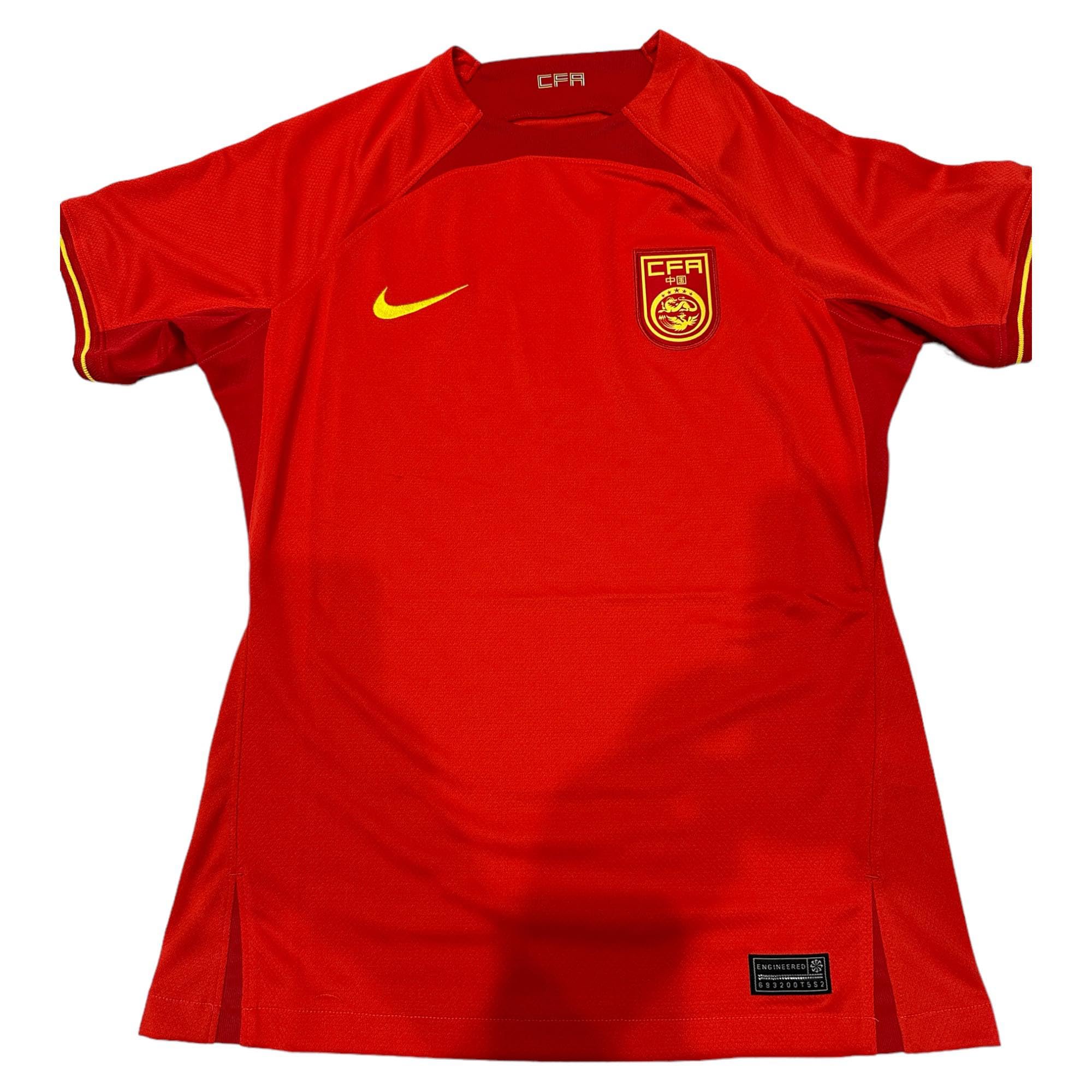 Nike China CFA Women's Dri-Fit Soccer Football Red Jersey #DN0708-696 - Size Women's Medium