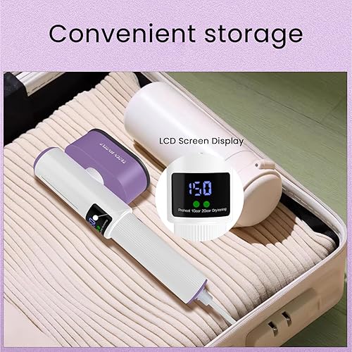 Miniatura 6 de Vaporizador portátil de mano para ropa con panel de planchado giratorio, tanto vapor húmedo como plancha seca, vaporizador de ropa para el hogar y