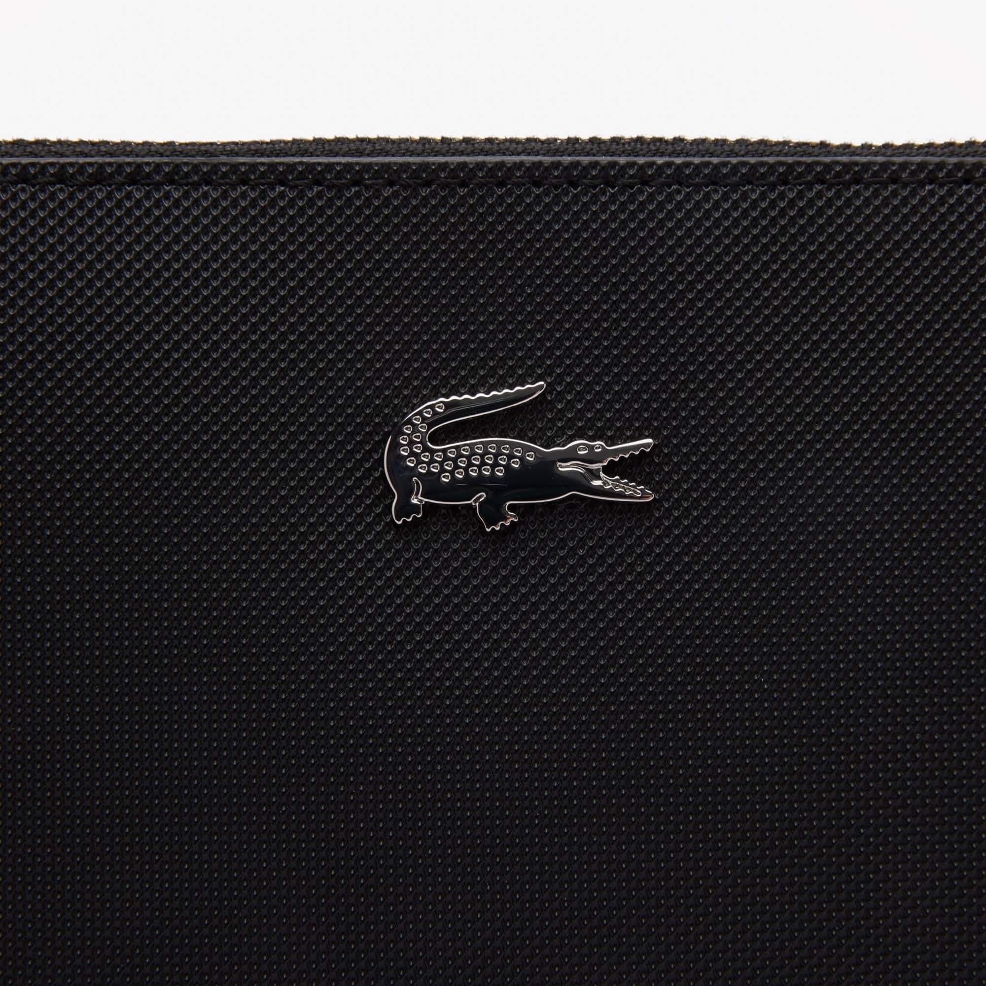 Lacoste Women Clutch, Bolso de Mano Mujer, Noir Farine