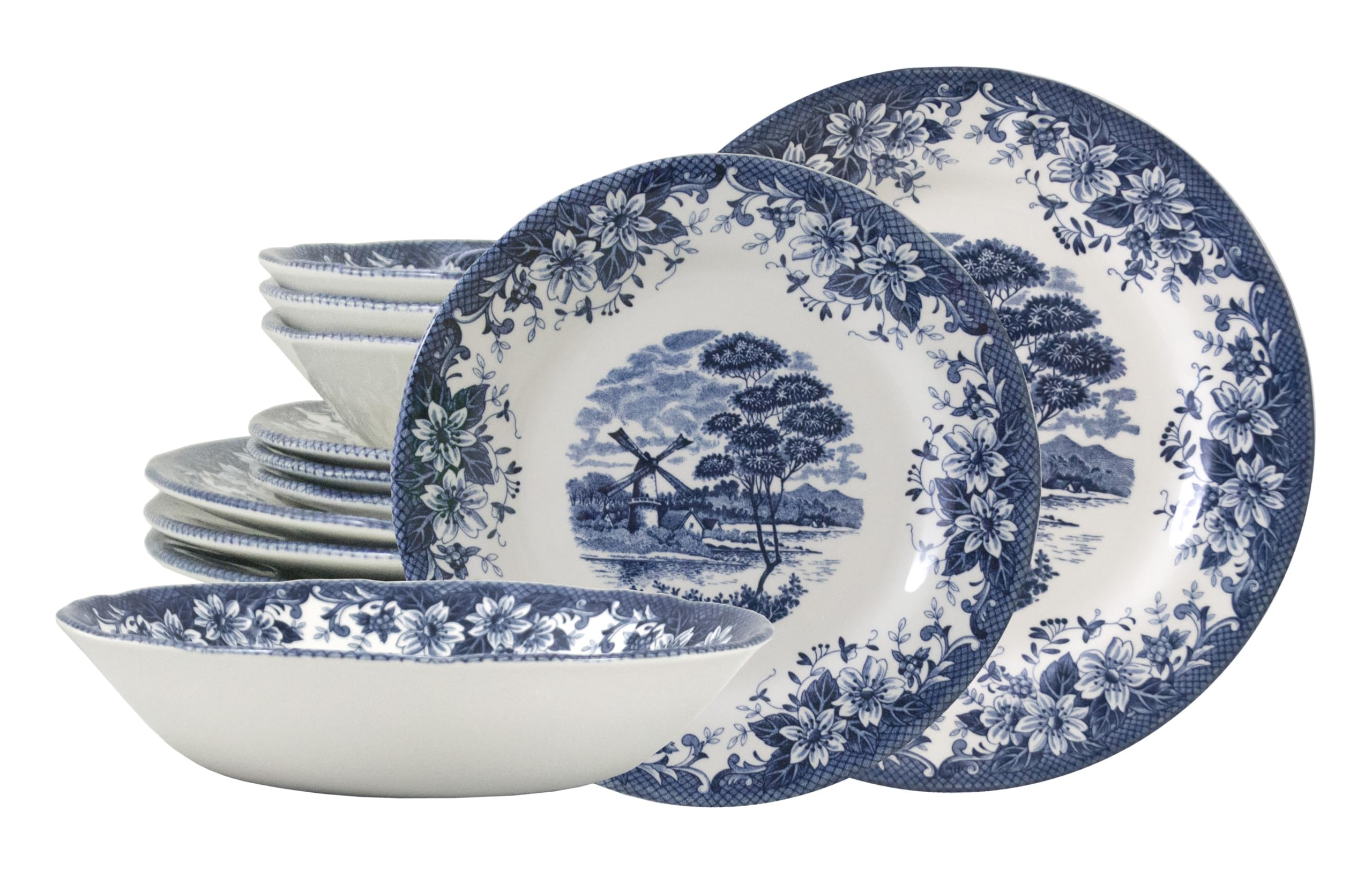 Amazon.com | TUDOR ROYAL 12-Piece Porcelain Round Dinnerware Set