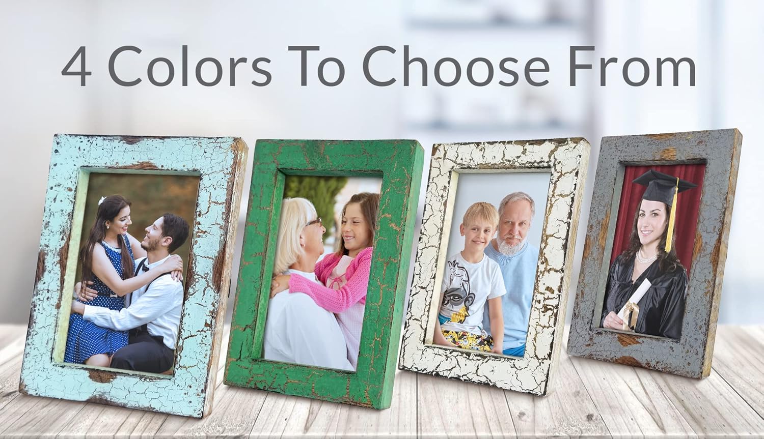 Farmhouse Picture Frames Wooden Rustic Picture Frames 8x10 (White)