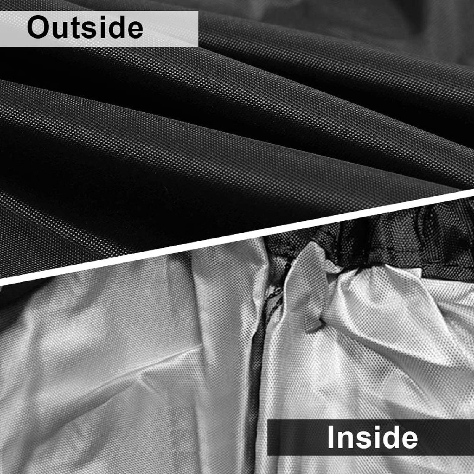 Vegena Funda para Cortacésped Cubierta de Cortacésped con Cordón Oxford 210D Universal Impermeable Anti-UV para Exteriores, Negro 190 x 65 x 100 cm