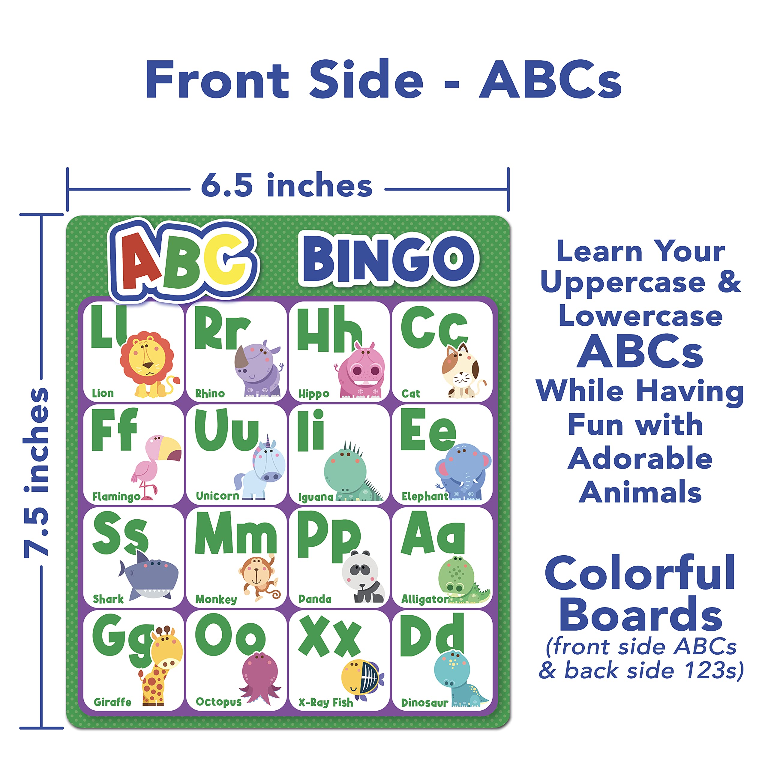 Party Hearty Alphabet and Number, ABC and 123 Bingo Board Game for ...