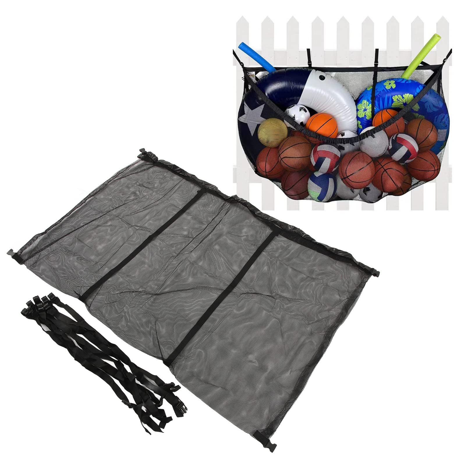 Sac de Rangement Piscine Filet Suspendu pour Jouets Résistant à l'eau Grande Capacité Réglable (Réglable)