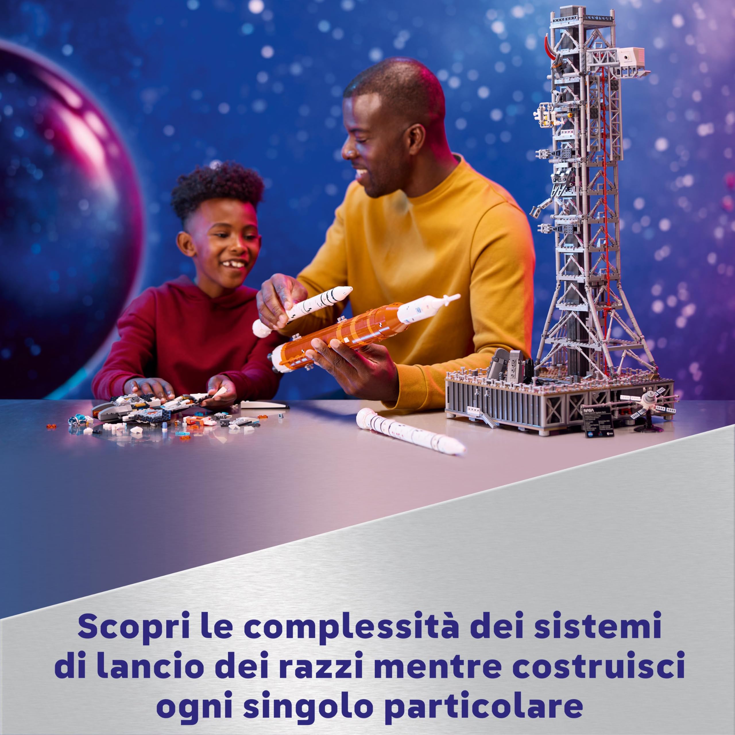 LEGO Icons Sistema di Lancio Spaziale NASA Artemis, Modellino da Costruire di Razzo con Stadi Separabili, Torre di Lancio e Modulo Orion, Idea Regalo da Collezione per Adulti a Tema Spazio 10341
