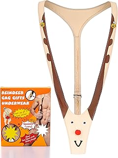 Christmas Reindeer Gag Gifts Underwear - Pranks Presents for White Elephant Party Exchange