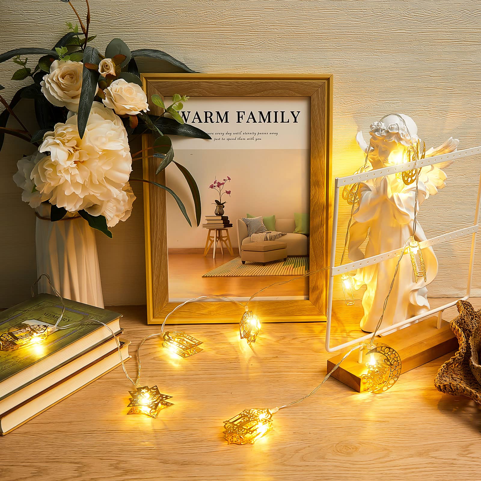 Mudder 5.41 Feet Ramadan Light Star Moon String Lights Ramadan Decorations  Eid Mubarak Lights Led Ramadan Decor Lights Ramadan Lights Lantern for Home  ...