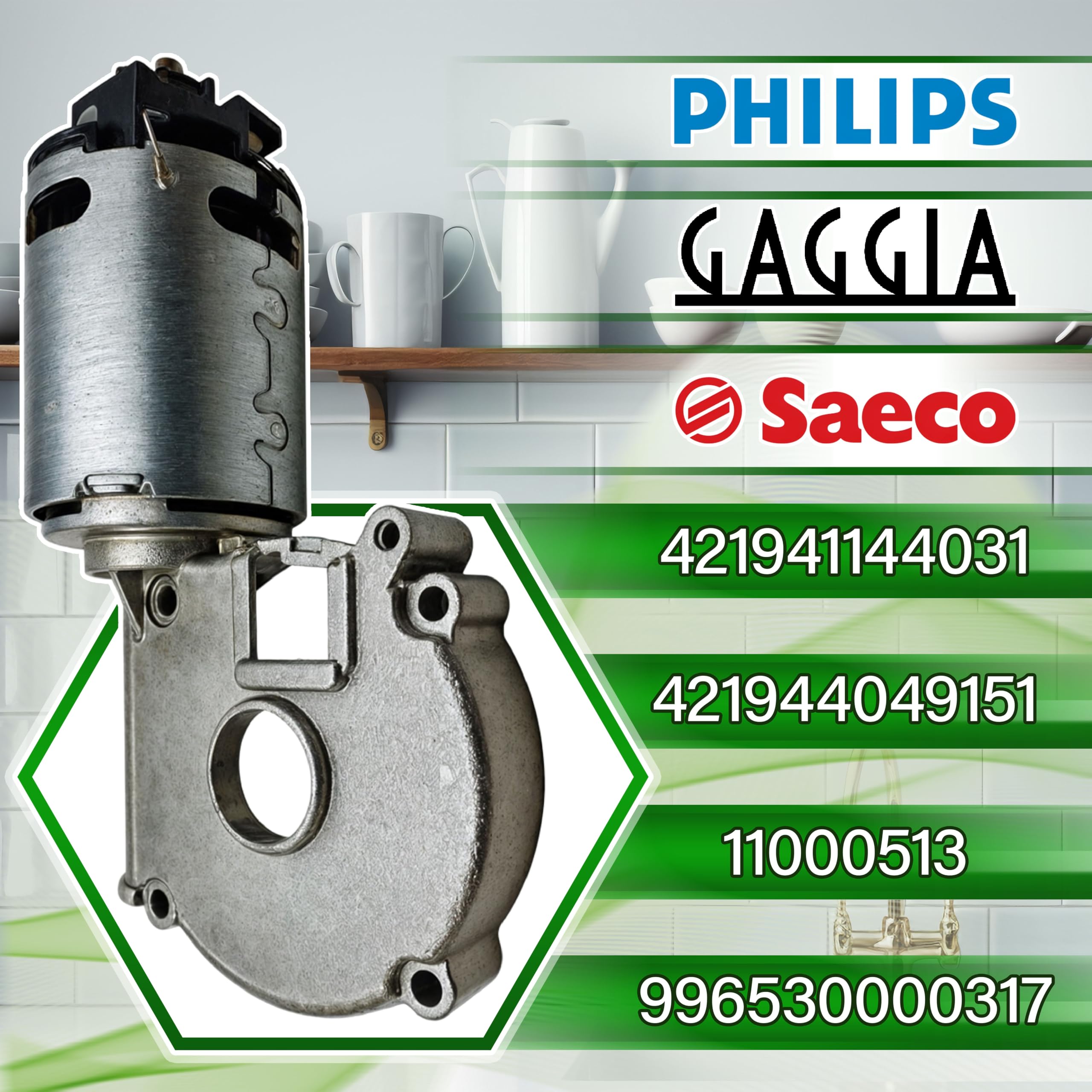 Moteur de Moulin à Café pour Machine a Cafe Grain 11000513 pour Gaggia | 421941144031 996530000317 pour Saeco pour Philips - Garantie de 5 Ans - ONIX TECH
