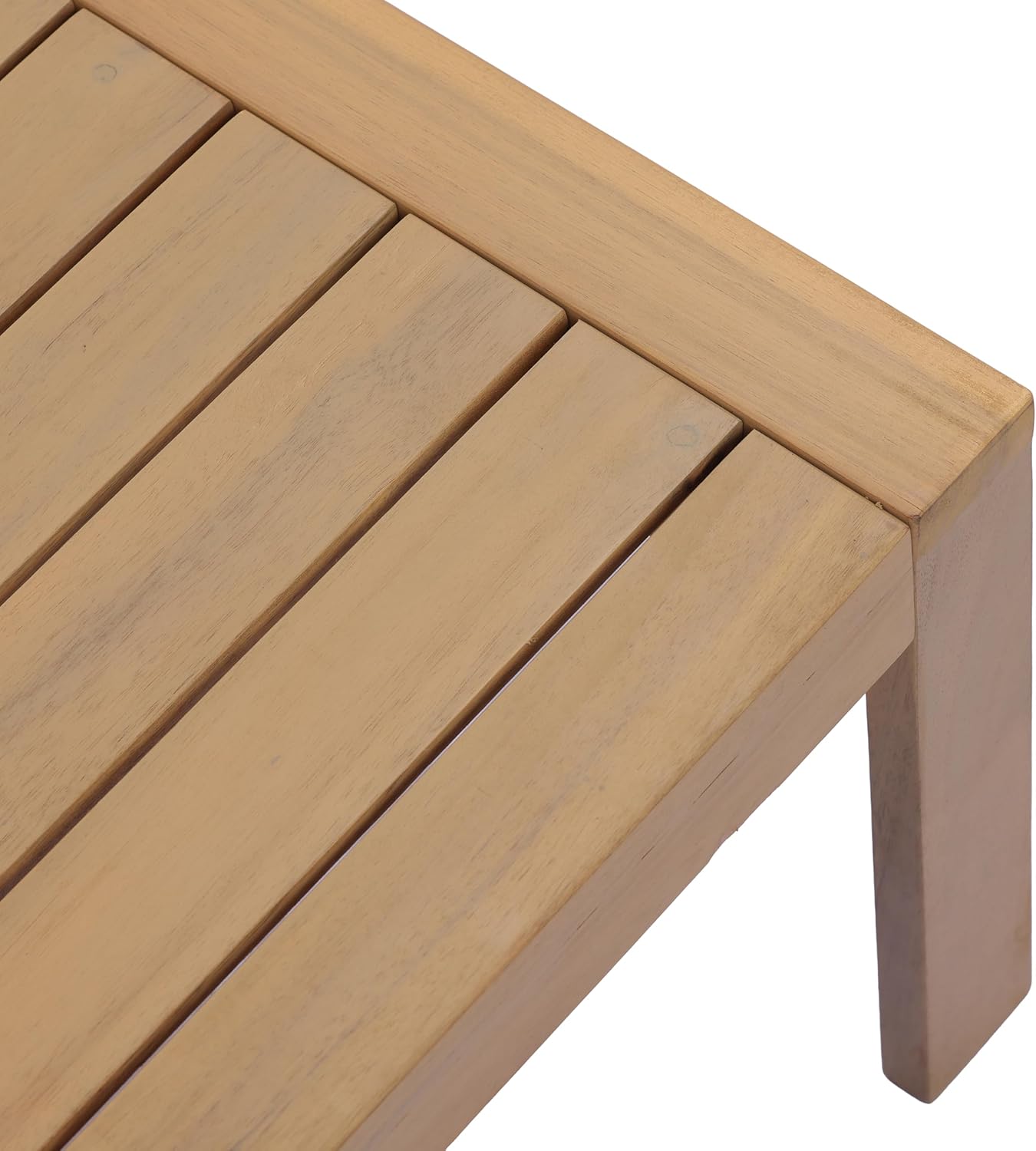 Christopher Knight Home Yudaz Outdoor Coffee Table, Acacia Wood Accent Table with Slatted Panel Design, Rectangular Patio Table for Garden Porch Balcony, Low Maintenance Outdoor Furniture, Light Teak
