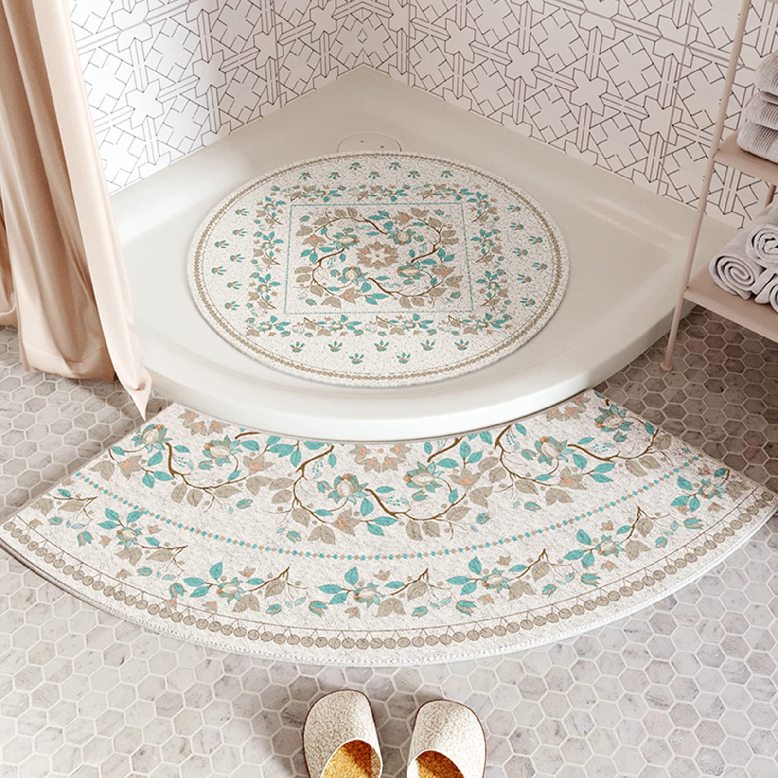 Curved Bath Mat Shower Bath Mat Bath Mat Non Slip Shower Mat Non Slip Mat Bath Tub Shower Mat Non Slip Water Mat Curved Shower Mat Water Machine Absorbent Bath Mat Curved Bath Mat Corner Shower Mat