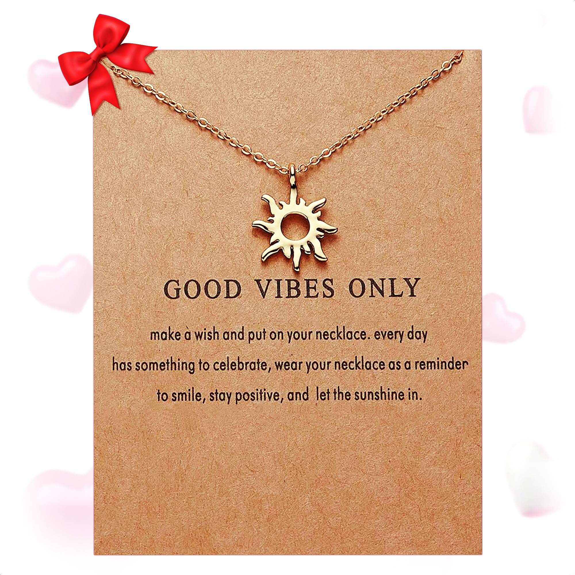 Gold Sun Necklace, Silver Sun Necklace – Gold Feather Jewelry Gift for Christmas | Elegant, Durable & Stylish Holiday Accessory for Daily Wear & Festive Occasions | Great Xmas Gifts for Women & Teens