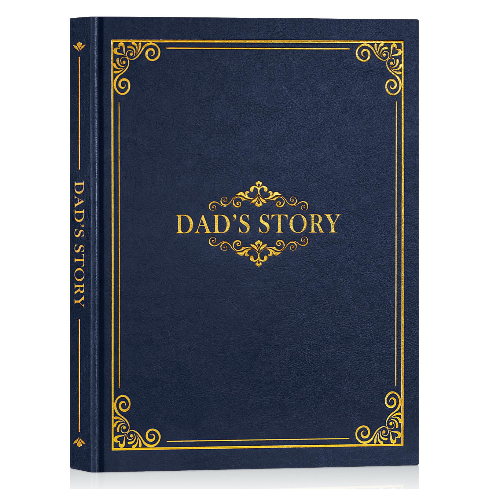 Lanpn Dad Life Story Journal with 300+ Questions, Gifts for Dad Father's Day Birthday Christmas Dads Memory Keepsake Book to Fill Out Leather Father