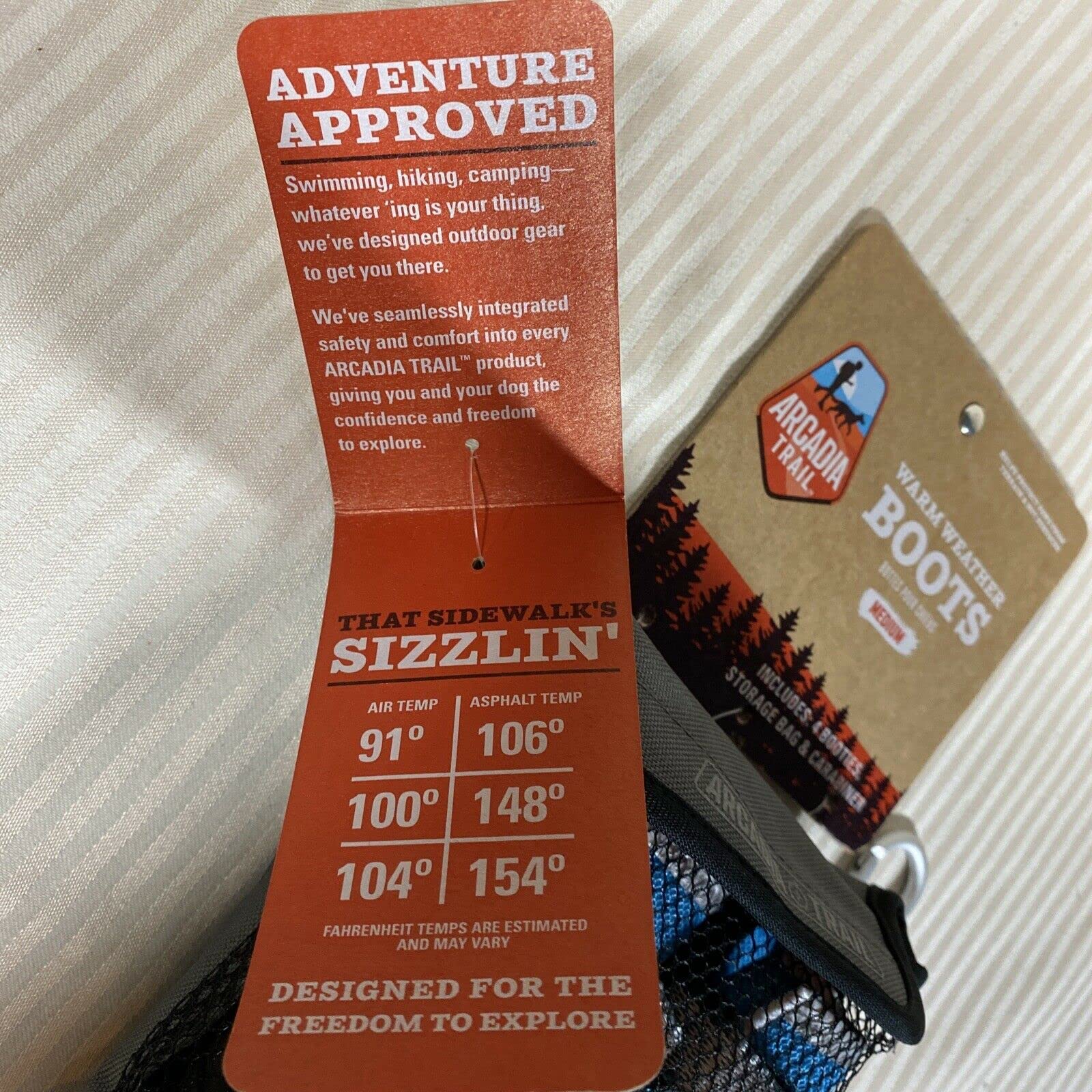 Tucson Mall Dog Boots Booties Arcadia Trail Warm Weather blue black