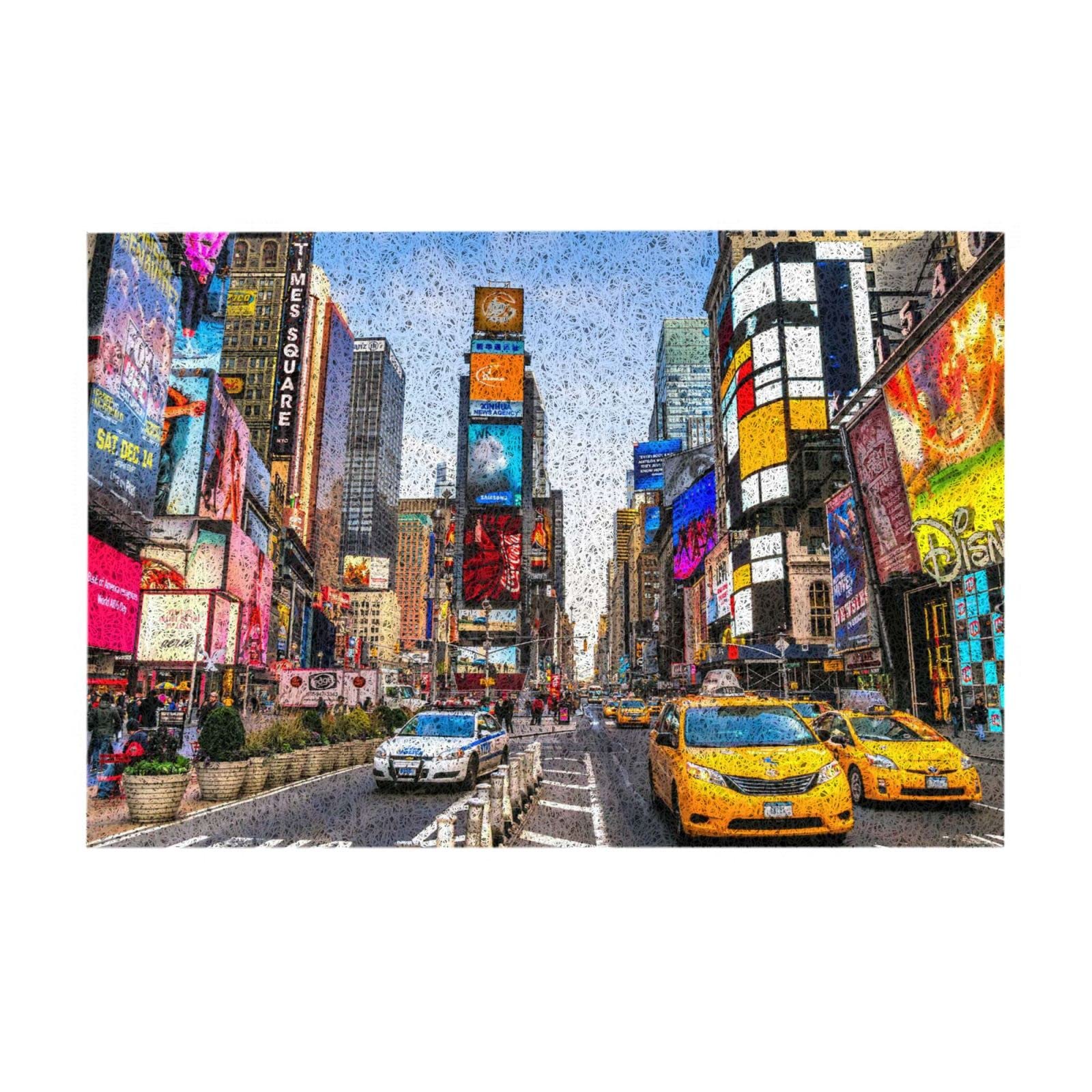 Tapis entrée absorbant New York Times Square contre la boue et l'eau