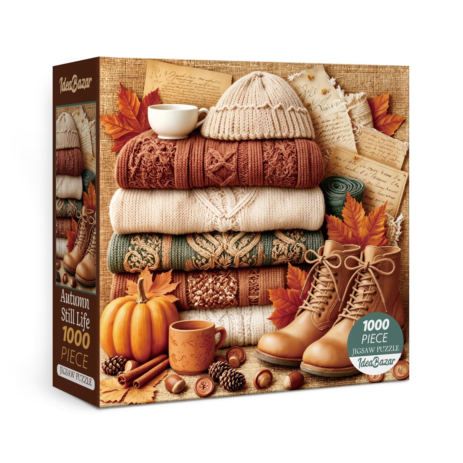 View 1 of ****USED UNKOWN IF MISSIN PIECES***
IdeaBazar Halloween Leaf Book Puzzles - 1000 Pieces