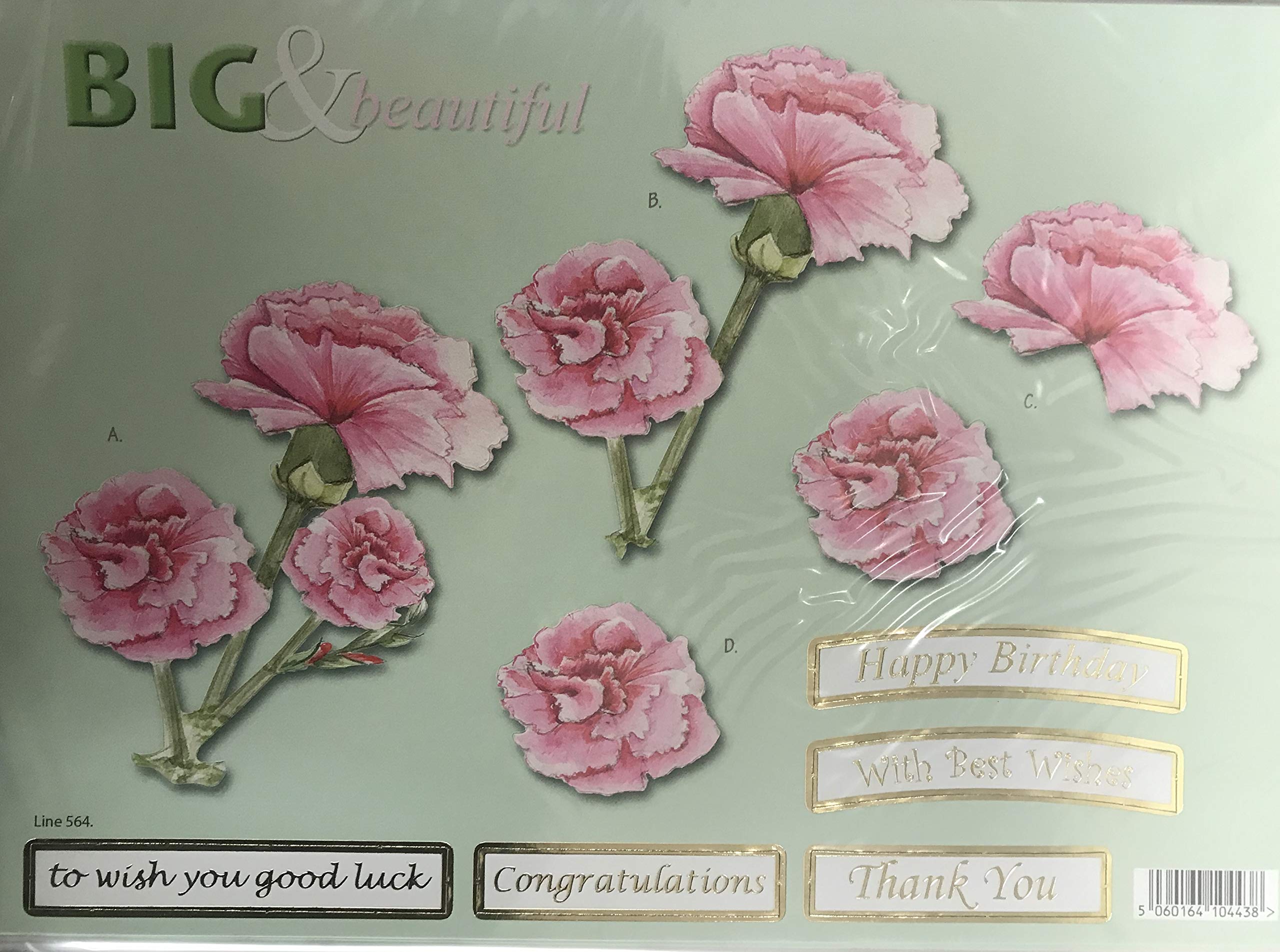 Craft Uk Gold Die Cut Decoupage - Big & Beautiful Line 564