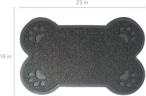 Miniatura 6 de Eurow Tapete de PVC para gatos y perros para cajas de arena y áreas de alimentación, antideslizante, a prueba de fugas, limpiador de patas de malla