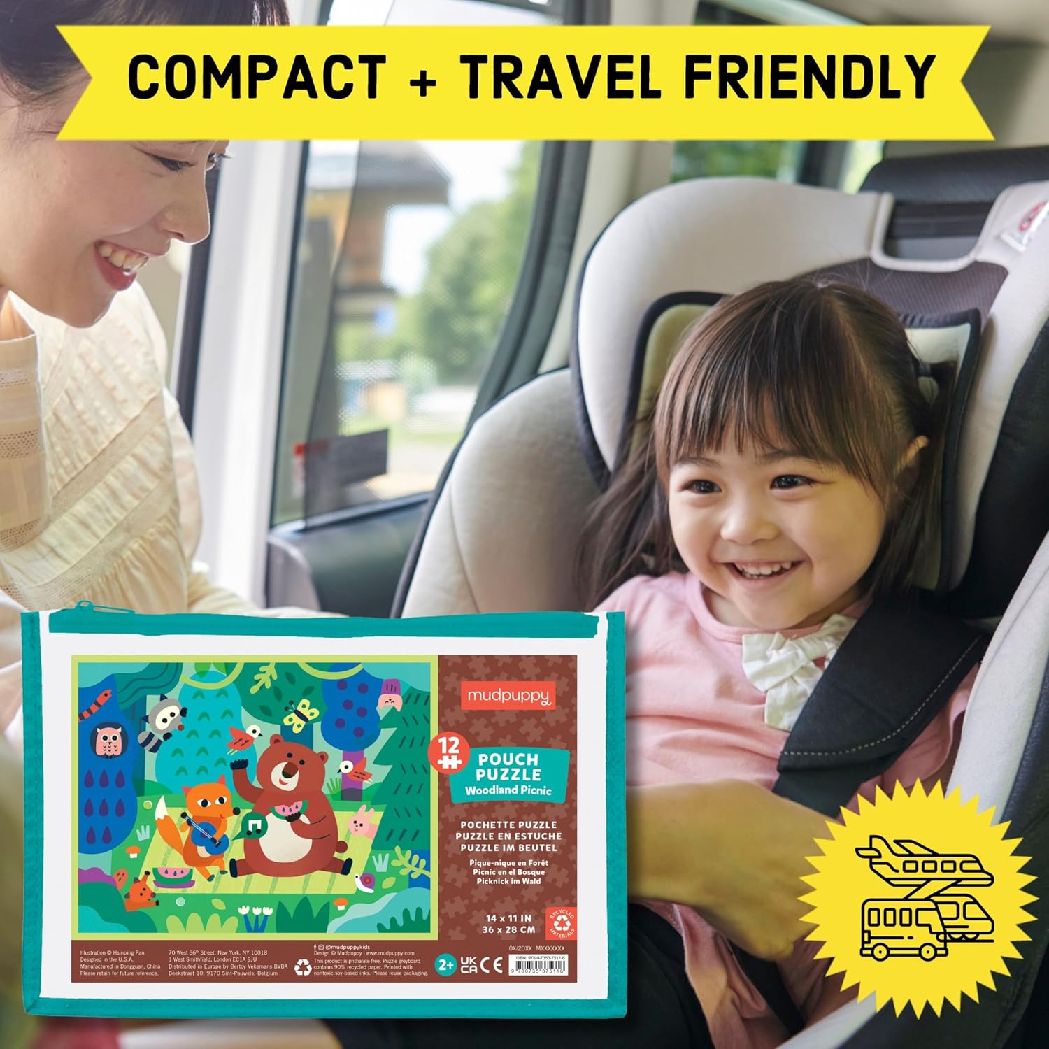Mudpuppy - Woodland Picnic 12 Piece Pouch Puzzle for Kids image 5