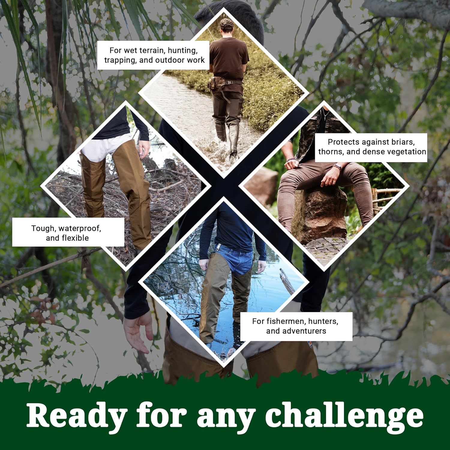 Five Star, Briar Proof Hip Wader with Dan's Frogger Boot, Made in U.S.A.