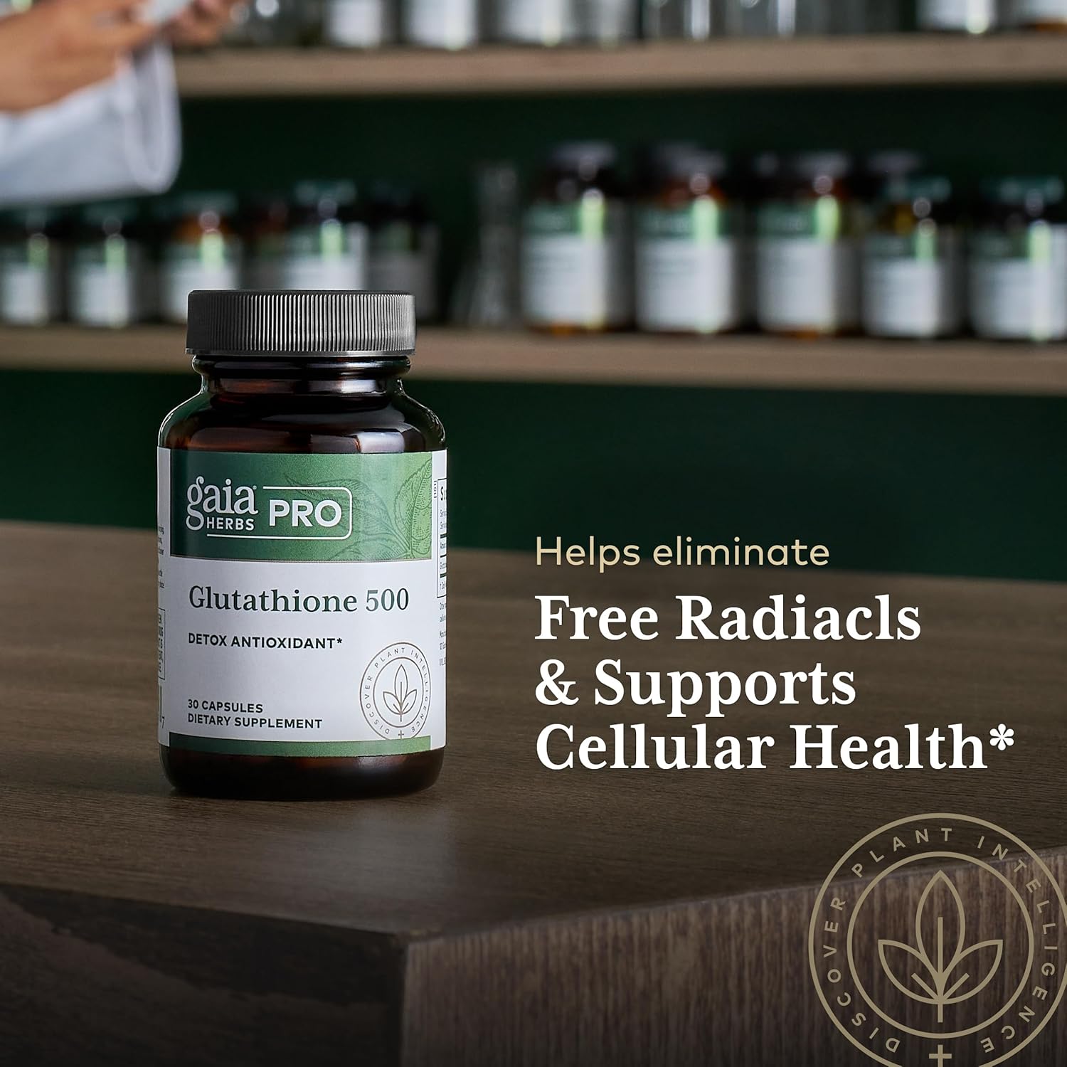 GAIA HERBS PRO Glutathione 500 - Antioxidant Supplement Supports Cellular Health* - Supplement with Glutathione for Men & Women - Vegan, Gluten-Free, Soy-Free - 30 Capsules (30 Servings) - Image 5