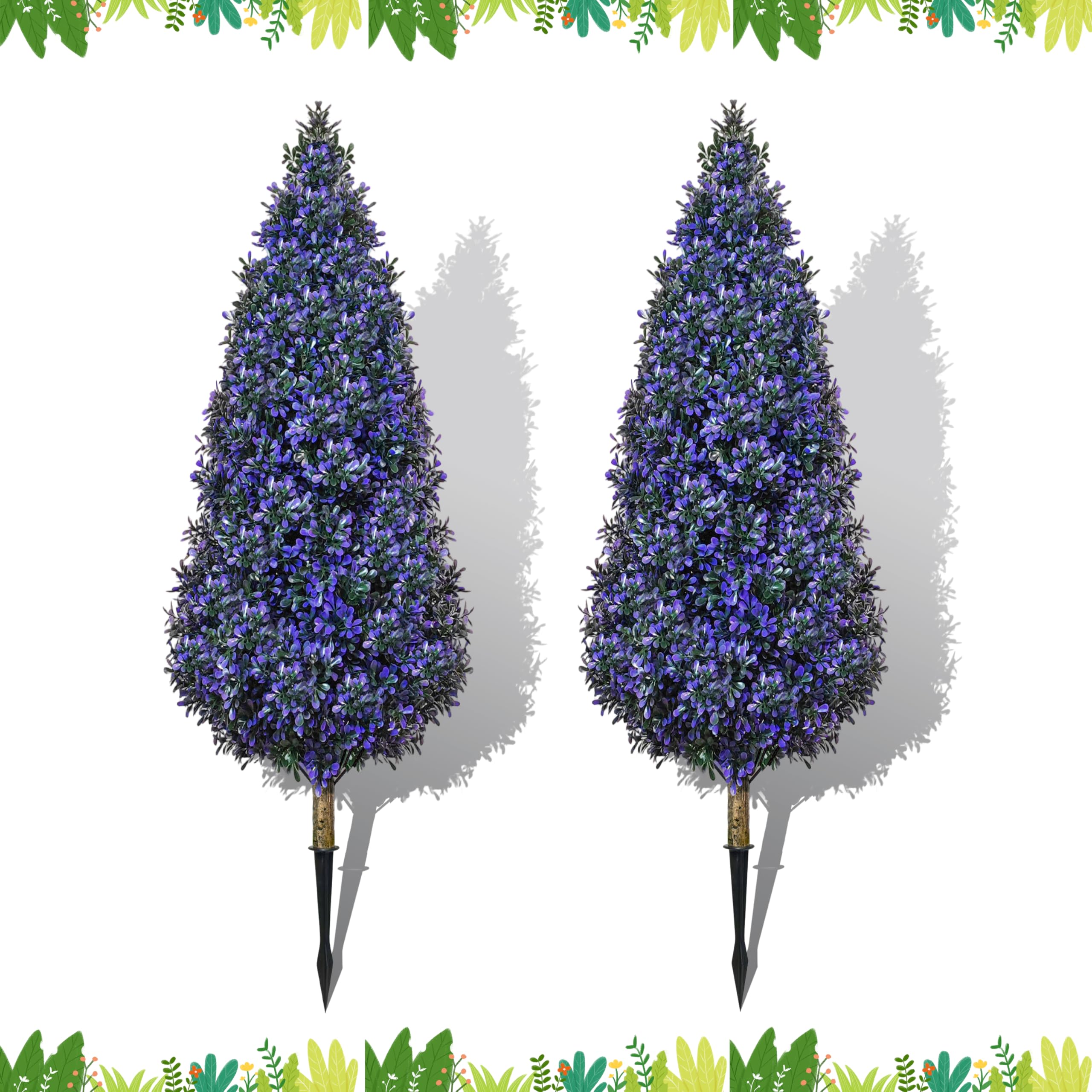 Arbre topiaire artificiel violet de 90cm idéal pour illuminer vos réceptions et salons