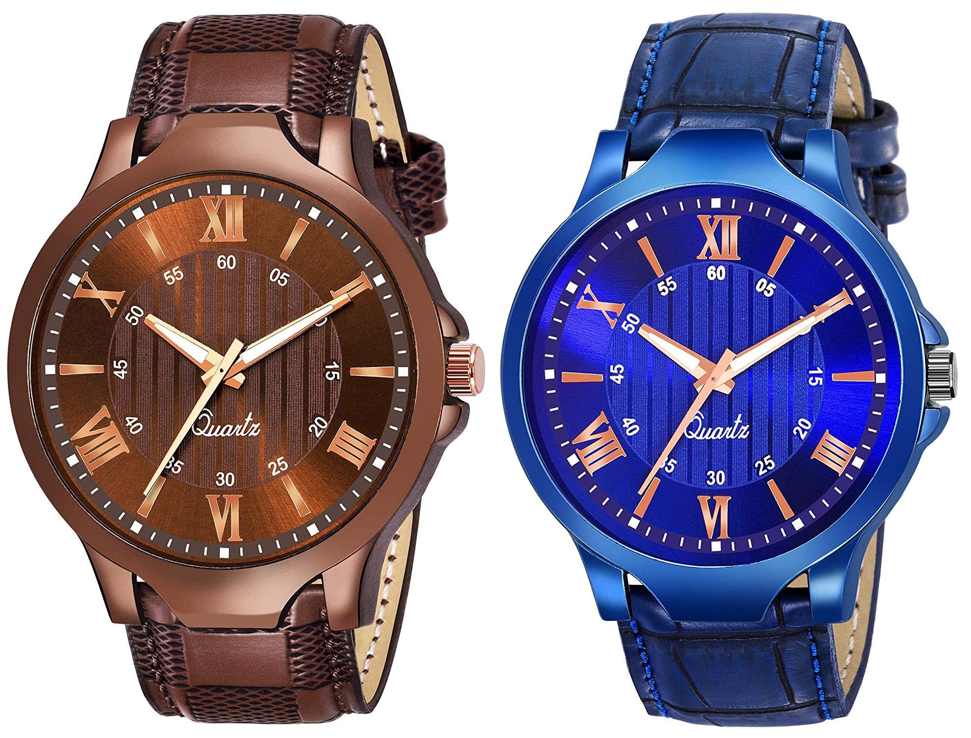 Praizy Analogue Mens Combo of Black and Blue Colored Strap Watch (Pack of 2) (Blue,Brown) (B08VHHN6P4) Amazon Price History, Amazon Price Tracker