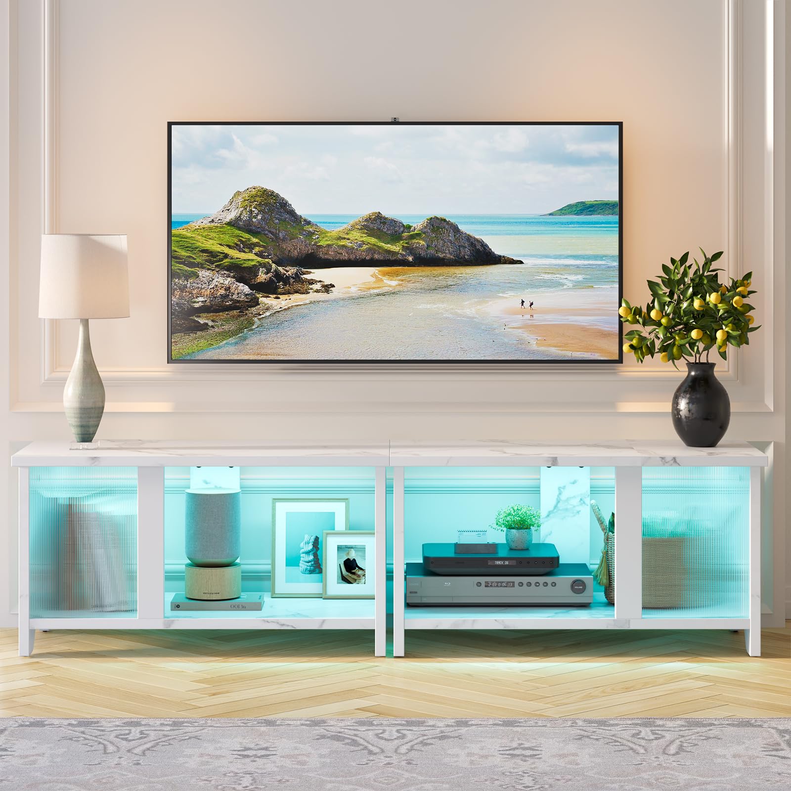 Amazon｜Pinmoco テレビ台 140幅テレビボード 32/40/50/55型対応tv台