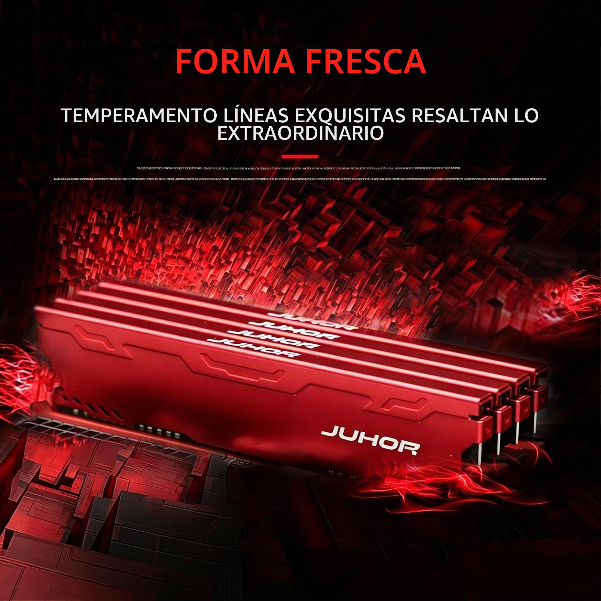 Módulo de Memoria RAM de Escritorio DDR4 2666MHz, 1.2V RAM para Juegos con Disipador Térmico de Aleación de Aluminio para Computadora PC, Ancho de Banda 21300, CL19, Compatible con (4GB)