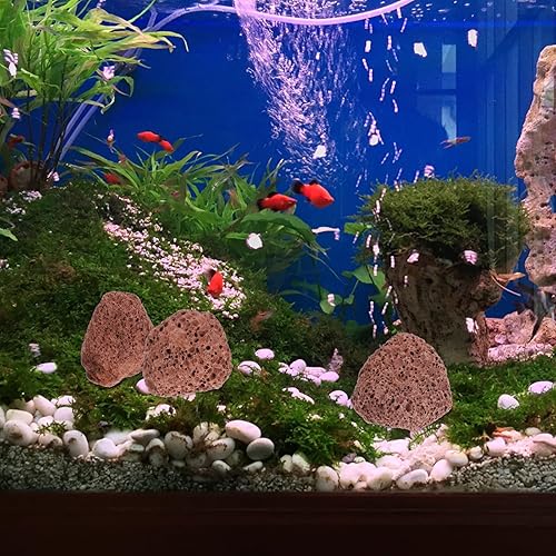Miniatura 5 de Balacoo - Piedras de lava volcánicas decorativas para acuario de 15.87oz, 3 a 2.4in