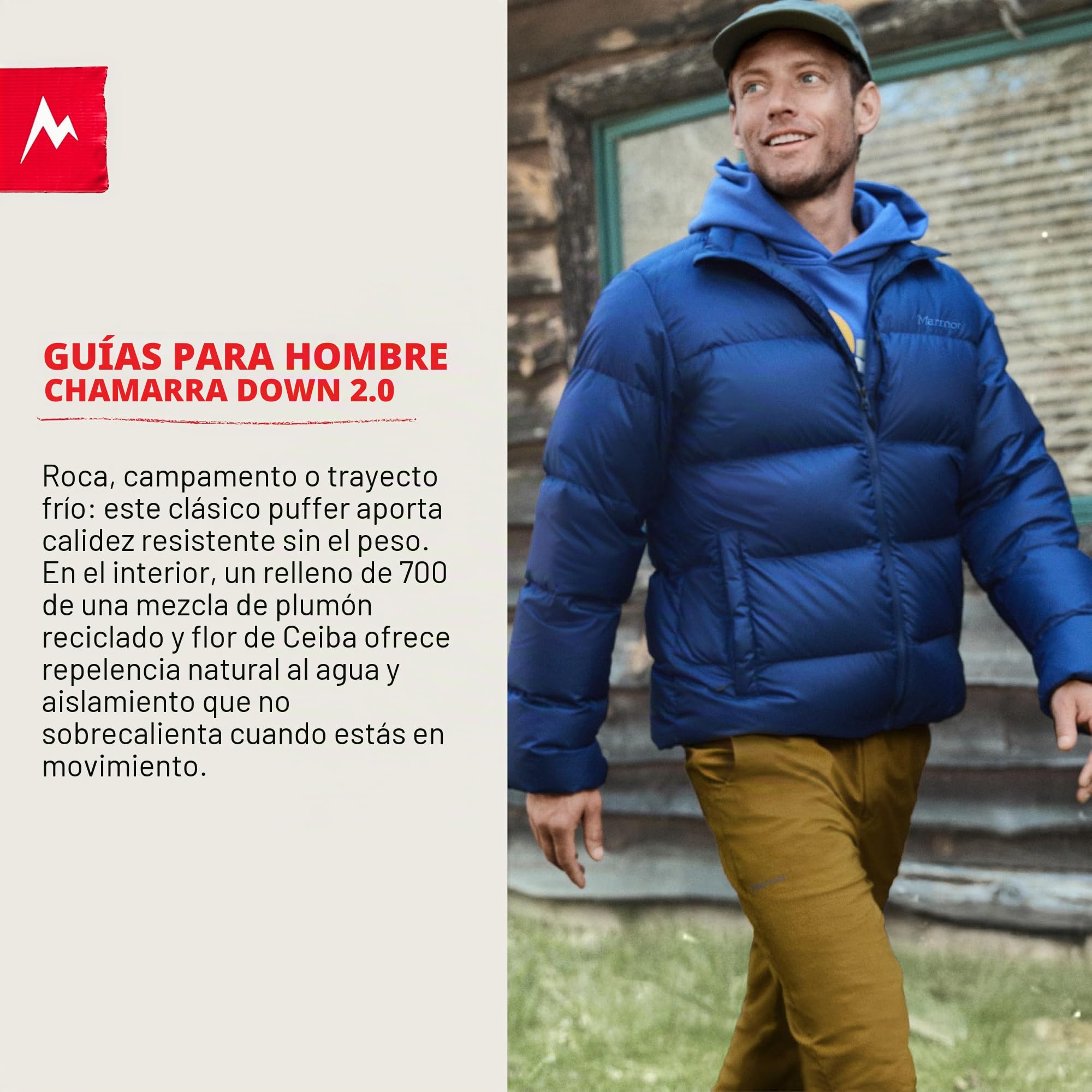 Marmot Guides Down Jacket Chaqueta ligera de plumón, cálida chaqueta de invierno, abrigo acolchado repelente al agua, chaqueta funcional cortaviento, chaqueta exterior plegable Hombre (Pack de 1)