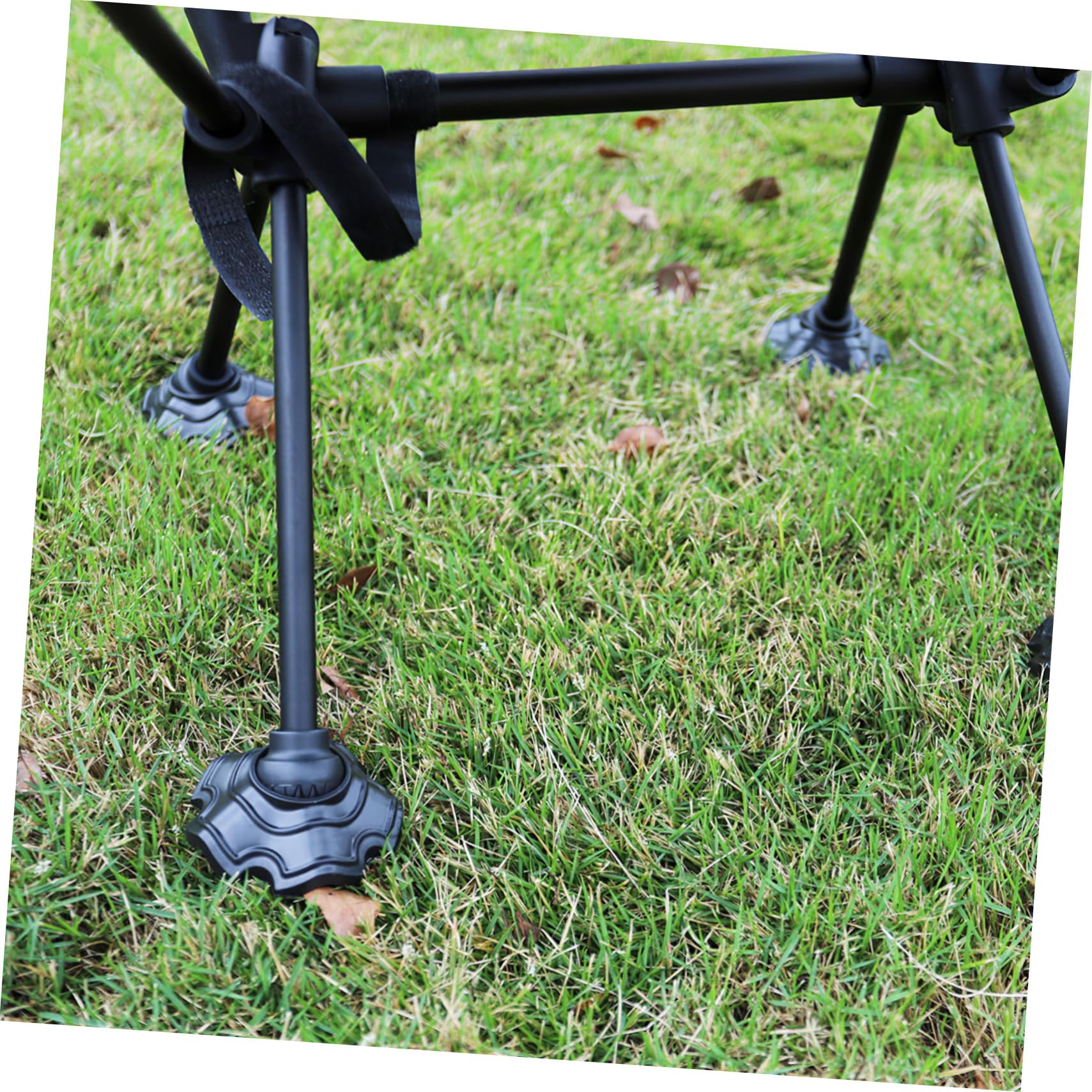 Embouts de Pieds de Chaise de Camping Noirs, Lot de 4 en Plastique