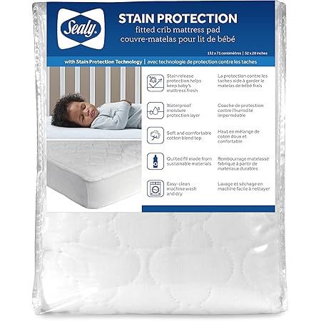 Pack N Play TL Care Waterproof Quilted Fitted Crib Mattress Cover