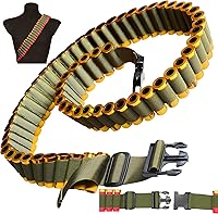 Vista 8 de 12/20 Gauge 60 Rounds Shotgun Shell Bandolier, Adjustable 12GA Shell Holder Belt with Quick Release Buckle,Shotshell Shoulder Carrier for Hunting
