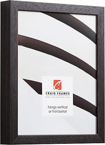 Miniatura 2 de Craig Frames Farmhouse Essentials - Marco de fotos alto de 8 x 10 pulgadas con paspartú para mostrar una foto de 5 x 7 pulgadas, color negro