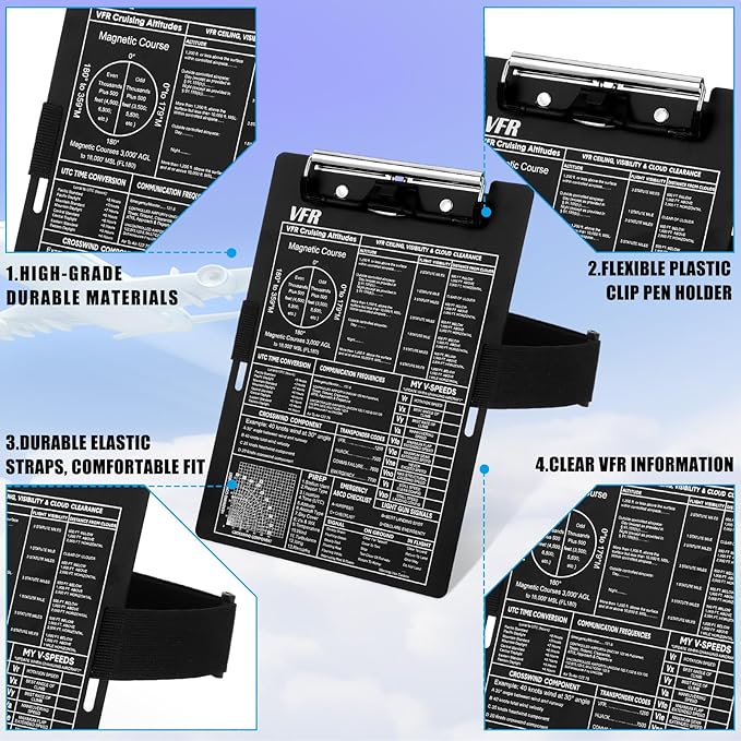 Kneeboard de Aluminio para Piloto con Soporte para Bolígrafo miniatura 3