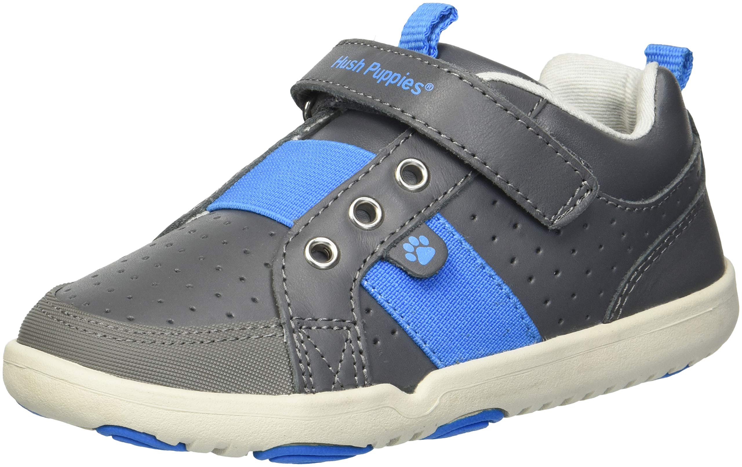 Hush PuppiesBoys' Jesse Sneaker, Grey, 4 Wide US Toddler