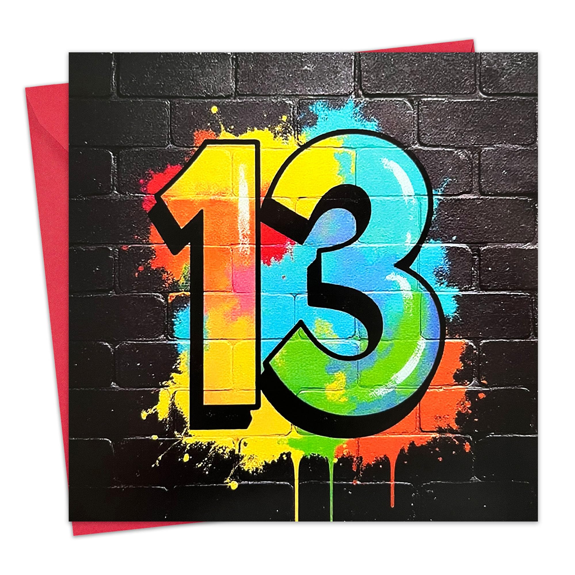 Amazon | Twizler 13歳の誕生日カード 男の子用 - 13歳 子供 ハッピー