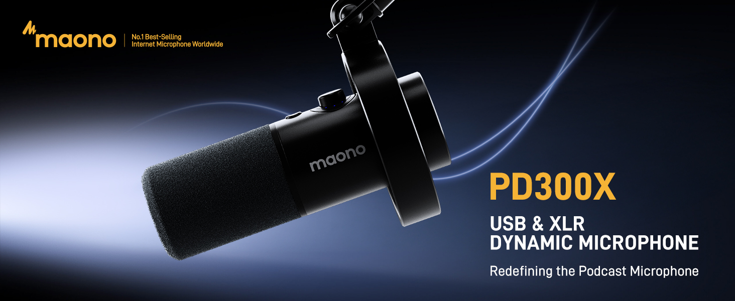 MAONO Dynamische microfoon XLR/USB PD400X