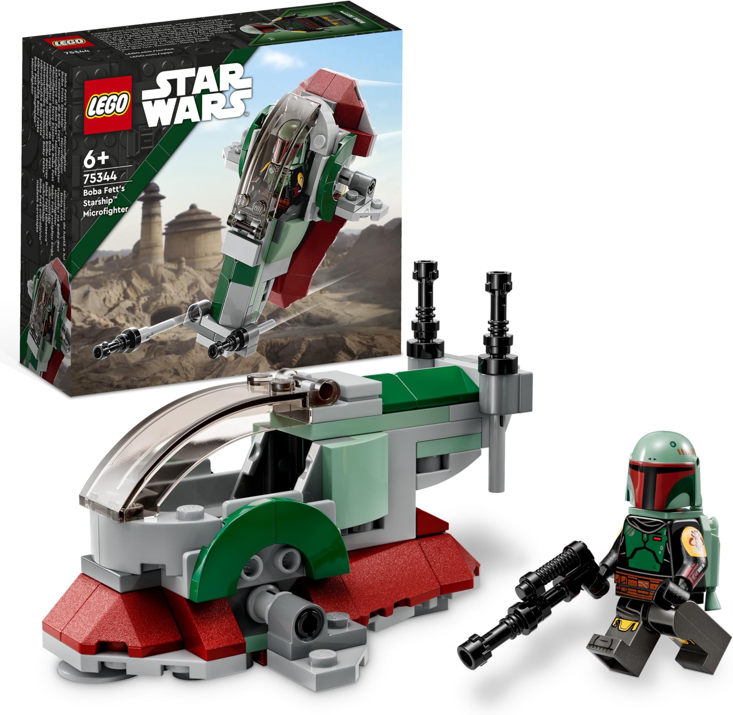 75344 Star Wars Boba Fett Spaceship (TM) Microfighter Toy Block Present Space Boys 6 Years and Up