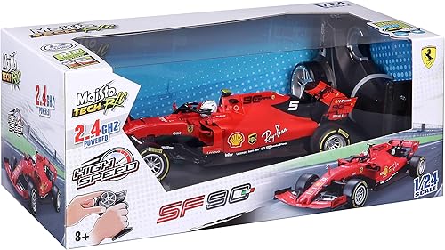 Miniatura 6 de Maisto Tech Premium, alto rendimiento RC F1 Ferrari SF90 Leclerc Super Car - 2.4 GHZ - Escala 124