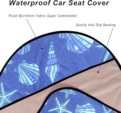 Miniatura 56 de Funda protectora de asiento de automóvil, para asientos delanteros, para entrenamiento de gimnasio, correr, nadar, playa y senderismo, impermeable