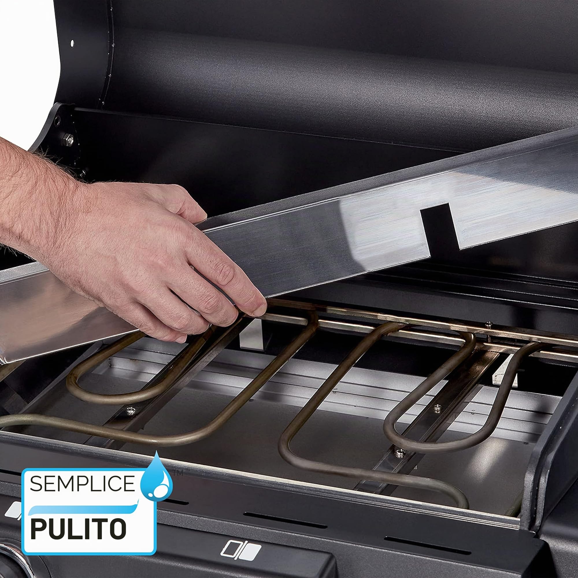 Enders eCrave 2 Barbecue elettrico - Griglia in ghisa, carrello per BBQ con spazio di stivaggio - 2 potenti elementi riscaldanti con stabile coperchio e termometro integrato - Simple Clean 97116