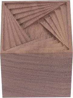 FUOYLOO Wood Diffuser Cube Essential Oil Diffuser Stand Natural Black Walnut for Home Office Car Aromatherapy Non-fire Fragrance Holder
