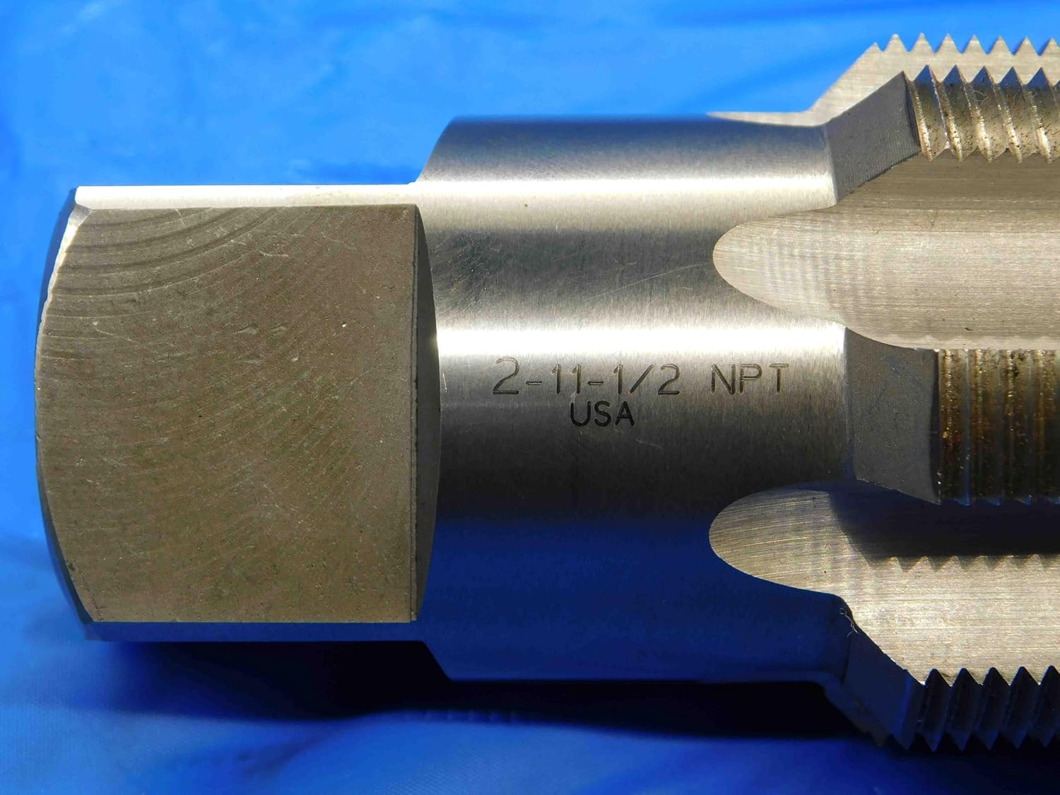 M & J Tooling LLC 2"" 11 1/2 NPT HSS Pipe TAP 7 Straight Flute 2.0 USA Made Threading MILLING - CB2019AY3