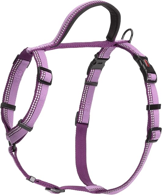 HALTI Walking Harness, Size Large, Purple, Best Lightweight Dog Harness with Handle, Reflective & Adjustable, Ideal for Puppy Walks, For Small, Medium & Large Dogs