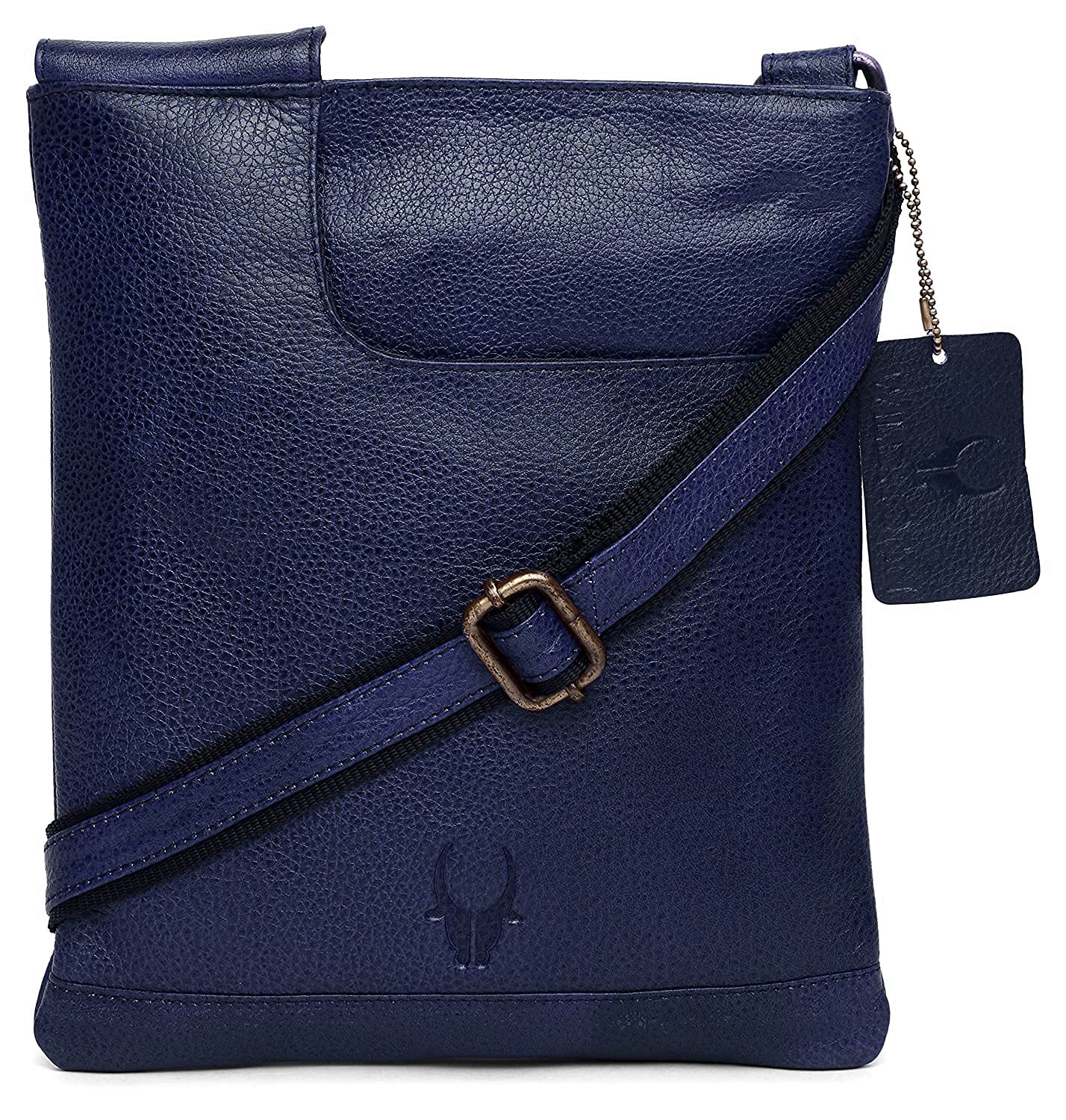 wildhorn � Leather 8.5 inch Sling Messenger Bag for Men I Multipurpose Crossbody Bag I Travel Bag with Adjustable Strap I Utility Bag I DIMENSION : L-8.5 inch W-0.5 inch H-10.3 inch-picture-21